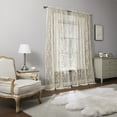 thumbnail image 4 of No. 918 Lillemor 2-pack Vintage Floral Lace Sheer Rod Pocket Curtain Panel Pair, Cream, 50"W x 96"L (2 Panels), 4 of 6