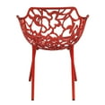 thumbnail image 4 of Afuera Living Modern Indoor Outdoor Aluminum Dining Armchair Red Set of 2, 4 of 9