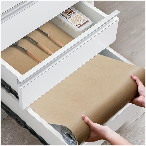 Drawer and Shelf Liner for Kitchen Cabinets, Rose, 12IN X 10FT | Non-Adhesive, Decorative, Easy to Cut, Non-Slip, Waterproof, Surface Protection, Cupboard, Bathroom, Closets
