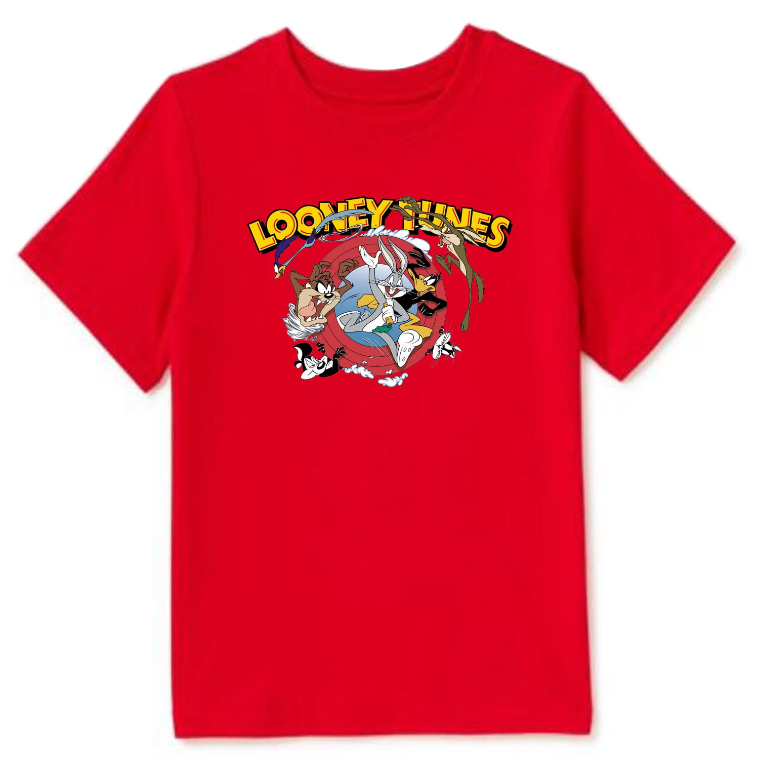 Looney Tunes Cartoon Custom T-Shirt Girls & Boys Cool Stree Shirt Casual Tee  Tops for Kids Black White Gray Red Blue Size S-XL
