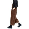 thumbnail image 4 of ZANZEA Women Sleeveless Corduroy Baggy Long Bib Pants Wide Leg Jumpsuits, 4 of 5