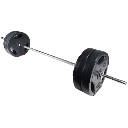 Elegainz Vinyl Standard 1 In. Plate Weight Plate for Strength Training  Weightlifting and Crossfit  Pair  Barbell Included