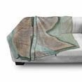 thumbnail image 3 of Letter R Soft Flannel Fleece Throw Blanket, Wooden Alphabet Block Antique Letterpress Theme Grunge Display Print, Cozy Plush for Indoor and Outdoor Use, 50" x 60", Mint Green Pale Brown, by Ambesonne, 3 of 6