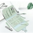 thumbnail image 7 of Manicure Set Professional Nail Clipper Pedicure Set Grooming Kit Gift for Men Husband Boyfriend Parents Women Nail Care with Green Leather Travel Case, 12 PCS, 7 of 7