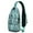 Blue Christmas Polar, variant on Sling Backpack,Golden Christmas Pattern Crossbody Bag with Water Bottle Holder,Waterproof Sling Bag for Men/Women with Chest Phone Holder for Hiking,Travel