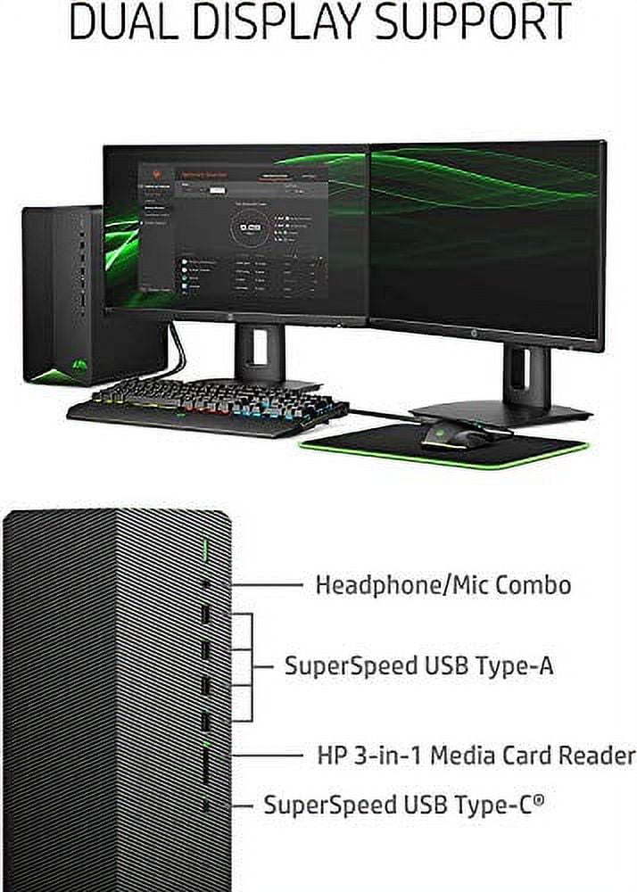  [Geforce RTX 3060] 2022 HP Pavilion Gaming Desktop PC, 32GB  RAM, 1TB SSD+2TB HDD, Intel i5-10400F, Wired Mouse & Keyboard, Bluetooth,  Wi-Fi, USB Type-C, Display Port, HDMI, Windows 11, Mousepad 