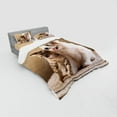 thumbnail image 3 of Ambesonne Animal Bedding Set 3 Pcs, Kitten and Dog Friends, Twin XL, Sand Brown White, 3 of 3