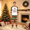 thumbnail image 5 of Yuaguia Family Matching Christmas Pajamas Set, Long Sleeve Raglan Top and Pants Holiday Sleepwear, Green Festive Loungewear, Xmas Gifts Pjs for Party Photo, Men 3XL, 5 of 5
