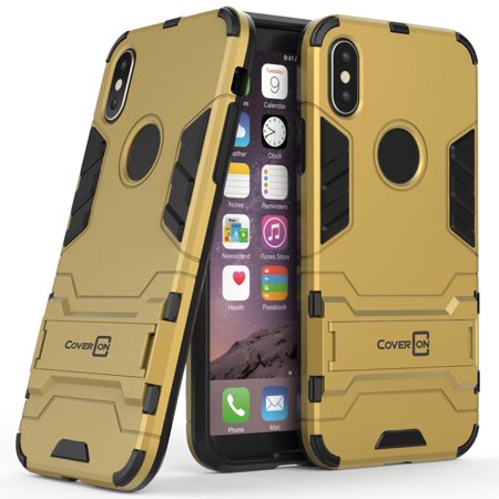 CoverON Apple iPhone X Case, Shadow Armor Series Hybrid Kickstand Phone Cover