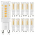 thumbnail image 1 of G9LED-lamporVarmvitt,3W,300LM,3000K,Ersättning30WG9Halogenlampa,FlimmerfriEjDimbarförBelysningsdekor,Krona,10-pack, 1 of 5
