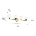 thumbnail image 2 of 55173CPZ Kichler Lighting Benno - 20W 4 LED Bath Vanity In Industrial Style-8.75 Inches Tall and 34 Inches Wide-Champagne Bronze Finish, 2 of 5