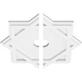 thumbnail image 4 of 18"OD x 2"ID x 10"C x 1"P Axel Architectural Grade PVC Contemporary Ceiling Medallion, Two Piece, 4 of 7