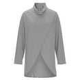 thumbnail image 5 of ClodeEU Women's Cowl Neck Long Sleeve Sweatshirts ,Fall Fashion Lightweight Pullovers Gray,Womens Plus XXL, 5 of 6
