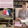 thumbnail image 5 of Leather Case for Samsung Galaxy A13 Card Slot Folio Flip Wallet Case for Samsung Galaxy A13 Premium PU Magnetic Kickstand Cover Soft TPU Inner Case Pink, 5 of 14