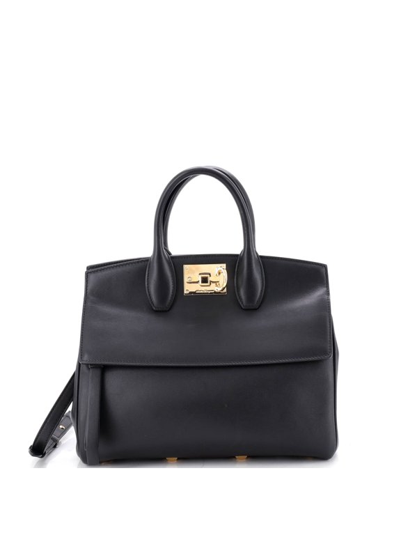 Pre-Owned Studio Top Handle Box Bag Leather Small By Rebag