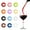 B, variant on Silicone Drink Markers For Wine Glasses Dishwasher Safe Party Accessories With Secure Grips Design