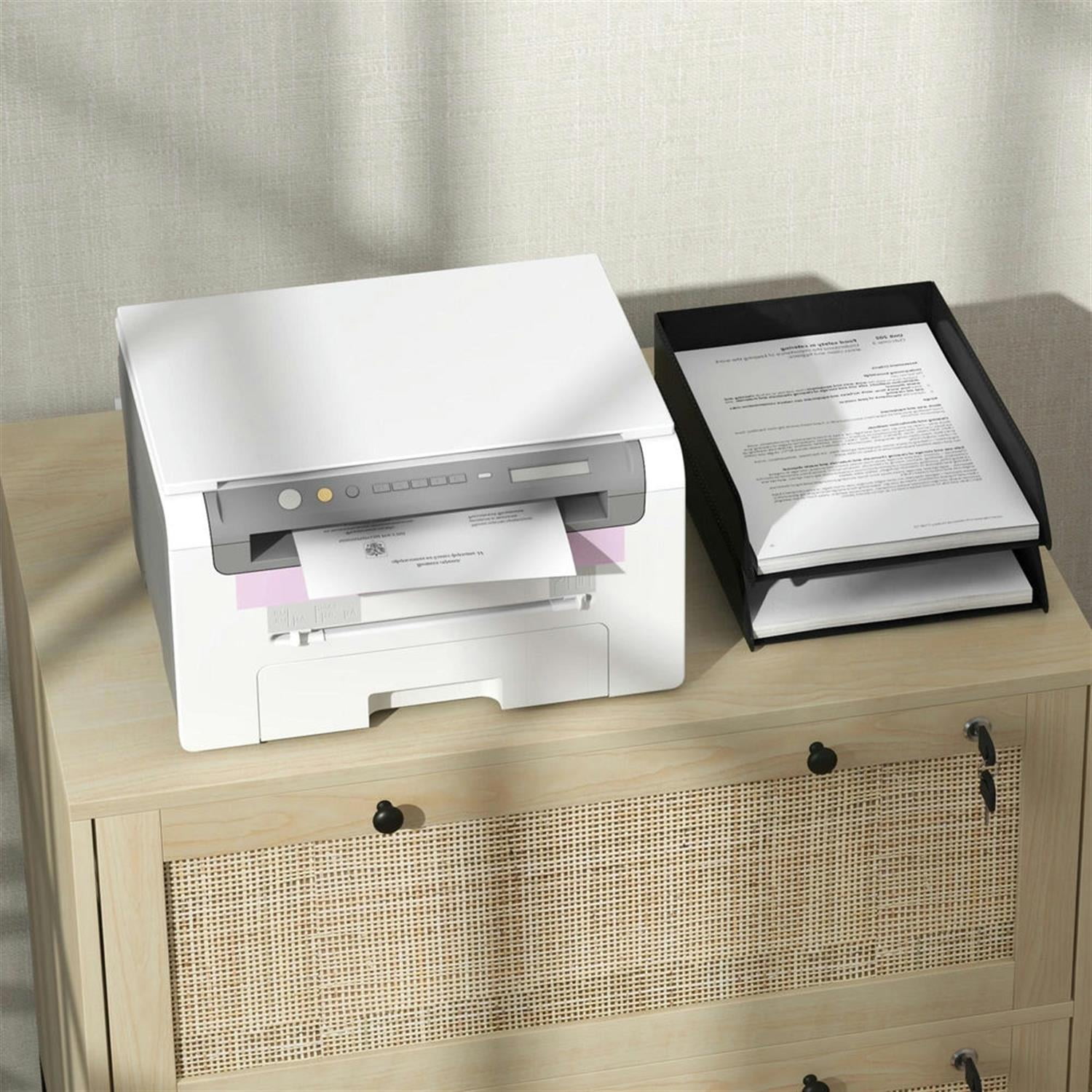 Demi Bonn Boho 2-Drawer Filing Cabinet with Adjustable Hanging Bar, for Letter, A4 and Legal Size, Home Office, Lockable File Cabinet, Beige