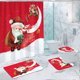 thumbnail image 2 of Cortinas de Ducha para Baño Impreso Impermeable Cortina de Ducha de Poliéster Conjunto de Cuatro Piezas con Almohadillas Absorbentes, 2 of 4