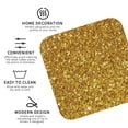 thumbnail image 4 of Kll Square Drink Coasters Set Of 4,Pu Leather Absorbent Coasters Set Decorative Coffee Cup Coasters Housewarming Gift For Home Decor-Gold Glitter, 4 of 9