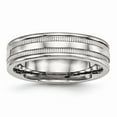 thumbnail image 1 of Solid Stainless Steel Men's Grooved 6.00mm Wedding Band Ring Size 10.5, 1 of 7