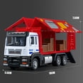thumbnail image 5 of Fairnull Container Truck Model with Music Light Openable Door 1:32 Scale Realistic Vehicle Toy Ornament Alloy Model Inertia Truck Boys Girls Pull Back Toy Birthday Gift, 5 of 7