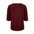 thumbnail image 7 of Zylanna Women's Pullover Sweaters, V-Neck Knitted 3/4 Sleeve Solid Color Casual Tops for Women Red, 7 of 7