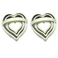 thumbnail image 1 of 2 Sets Heart Shape Biscuit Mould Stainless Steel Cookie Mould Baking Tool(Beige), 1 of 8