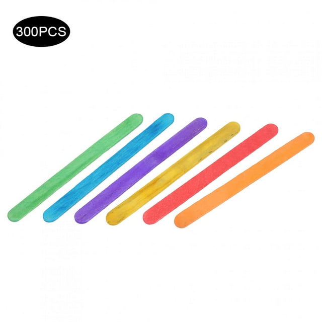 Palabra de Diy Popsicle 300pcs Craft Sticks, Helados, Coloridos para el Verano en Casa Haciendo Helado de Helado