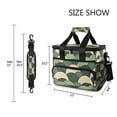 thumbnail image 3 of FORMRS Insulated Cooler Bag 24 Cans Capacity Soft Leakproof Lunch Box with Side Pockets, Green Abstract Shapes, 3 of 7