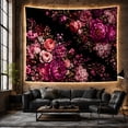 thumbnail image 6 of Lush Roses and Peonies on Dark Background, Romantic Vintage for Flower Lovers, Floral Wall Art, Mother's Day Gift, Tapestry Wall Hanging for Bedroom and Living Room, 6 of 7