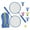 Blue, variant on Badminton Rackets for Children,8 in 1 Shuttlecocks Racquet Sports Set w/Lightweight Carrying Bag for Kids Professionals Beginner Players Indoor Outdoor Sport Game