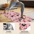 thumbnail image 4 of Pink Cute Dachshund Dog and Love Heart Hot Yoga Mat Towel Non Slip for Hot Yoga - Quick-Drying Yoga Mat Cover with 4 Corner Pockets with Travel Bag - Hot Yoga Towel Non Slip 70"x26", 4 of 6