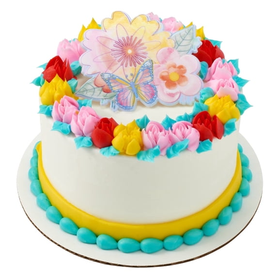 CakeDrake Hello Spring Floral Cake Layon Topper Set 2 Piece