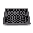 thumbnail image 2 of Cast Iron Floor Vent Register 13″ x 13″ with Damper – Heavy-Duty Tudor Mushroom Design, Handcrafted Rust-Free HVAC Duct Grille – Powder Coated Repaintable Air Vent Cover for Floors & Walls, 2 of 8