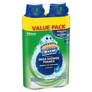 Scrubbing Bubbles Mega Shower Foamer Aerosol, Tough Foaming Bathroom, Tile, Shower & Tub Disinfectant Cleaner, Rainshower, 20 oz, 2 Pack
