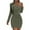 Army Green, variant on CIENVNSTG Elegant Chic V-Neck Ribbed Bodycon Dress 2026 Spring & Autumn New Arrival Slim-Fit Women's Gowns Party Dress Black XL