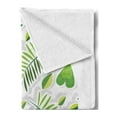 thumbnail image 2 of World Environment Day Soft Flannel Fleece Throw Blanket, Typography with Herbs Botanical Plants Foliage Flowers, Cozy Plush for Indoor and Outdoor Use, 50" x 60", Lime Green Green White, by Ambesonne, 2 of 5