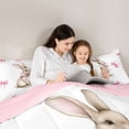 thumbnail image 5 of Erosebridal Kawaii Rabbit 7-Piece Bedding Comforter Set For Kids,Pink Coquette Bow King Bedding Sets For Girls,Pink Reversible, 5 of 7