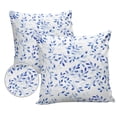 thumbnail image 2 of Outdoor Throw Pillow Cover Watercolor Blue Botanical Leaves Waterproof Cushion Covers 2 Pack Abstract Plants on White Pillow Cases Home Decoration for Patio Garden Couch Sofa, 2 of 7