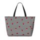 thumbnail image 2 of Disketp Ladybugs on Black and White Striped Bolsa de Playa de Gran Capacidad, Bolso Impermeable y a Prueba de Arena para Mujer, Ideal para Playa, Piscina y Natación, 2 of 7