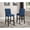 Blue, variant on Tan Color / Sturdy Wood Bar Stools with Nailhead Trim, Set of 2