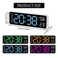 thumbnail image 2 of Horloge Électronique Décorative d'Automne Simple et Multifonctionnelle Rectangulaire Grande Police Réveil Suspendu et Debout, 2 of 6