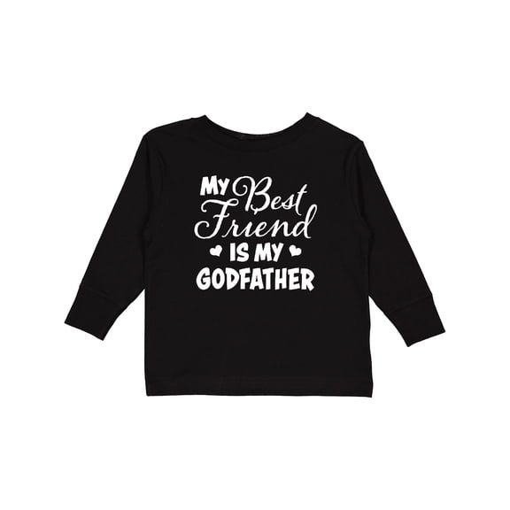 Inktastic My Best Friend is My Godfather with Hearts Boys or Girls Long Sleeve Toddler T-Shirt