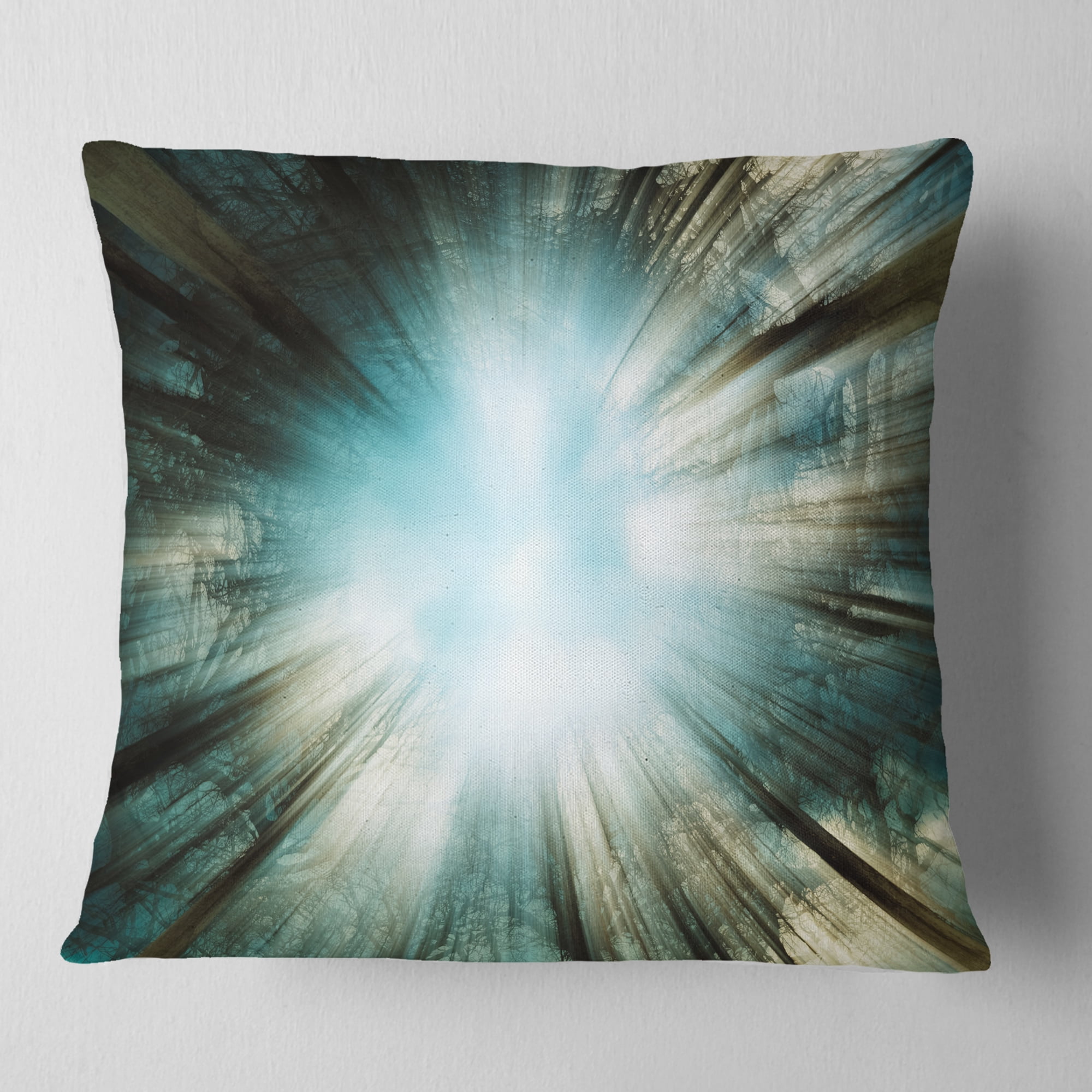 Designart Light From Sky - Abstract Throw Pillow - 18x18