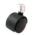 thumbnail image 2 of Easy Rolling Black Nylon Caster Wheels with M8 Threaded Stem Set of Four, 2 of 9