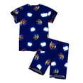 thumbnail image 3 of TAIAOJING Toddler Boys Outfits Sets For Home Casual Comfortable Short Sleeve Tops And Shorts Combo For Ages 3-8 Soft 7-8Y, 3 of 5