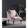 thumbnail image 2 of Meridian Furniture Chaise d'Appoint en Velours Rose Élégante, 2 of 4