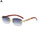 thumbnail image 2 of Nuevas gafas de sol de moda para viajes al aire libre, protección UV, sin marco, con corte de diamante, para mujer., 2 of 2