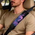 thumbnail image 5 of Xixirimido Automotive Seat Covers for Cars Trucks and SUVs Car Seat Covers for Front Seats with Car Seatbelt Covers & Armrest Box Cover, Set of 5, Colored Skulls Roses, 5 of 8