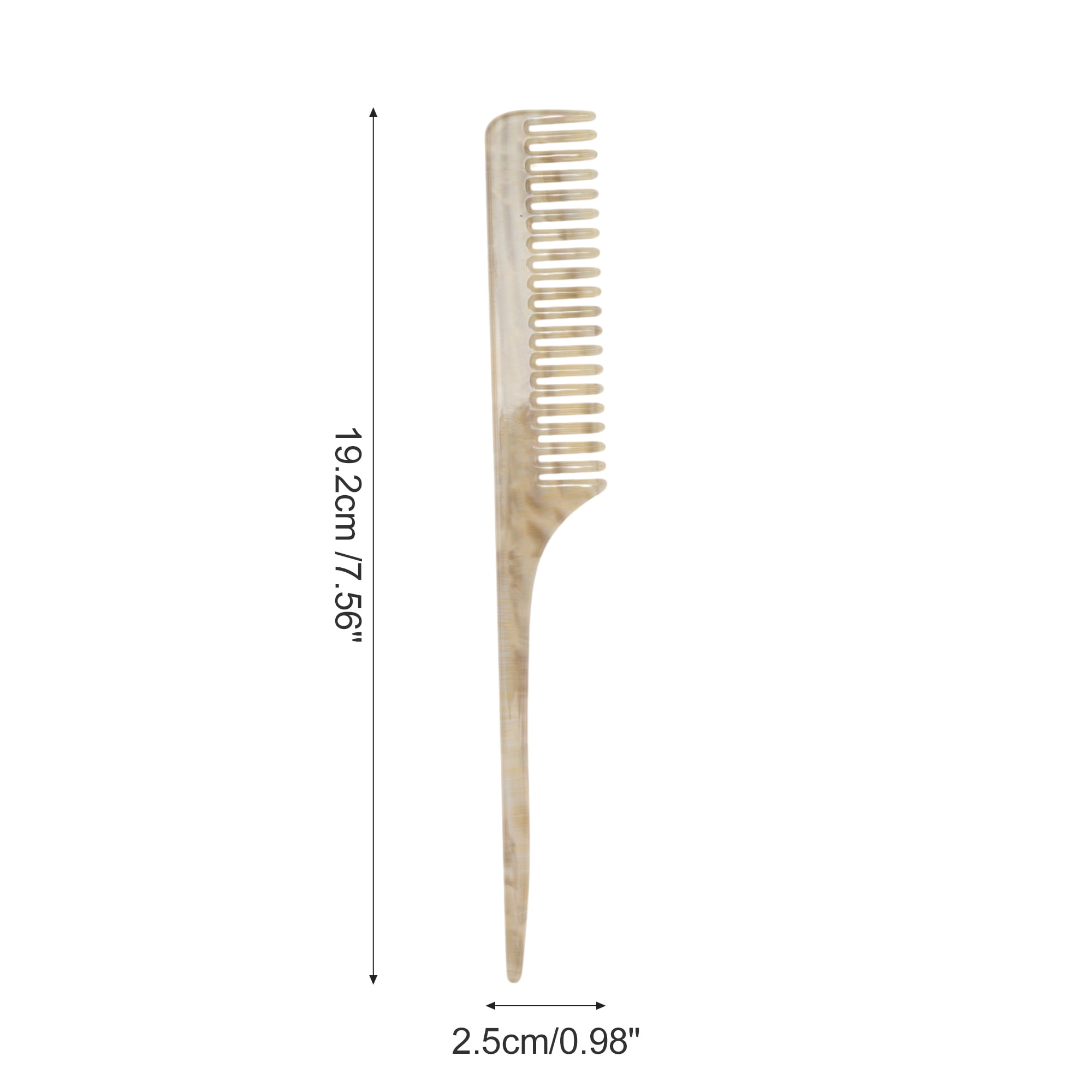 Unique Bargains 1 Pc Simple Vintage Rat Tail Comb for All Hair Types Gray, Yellow